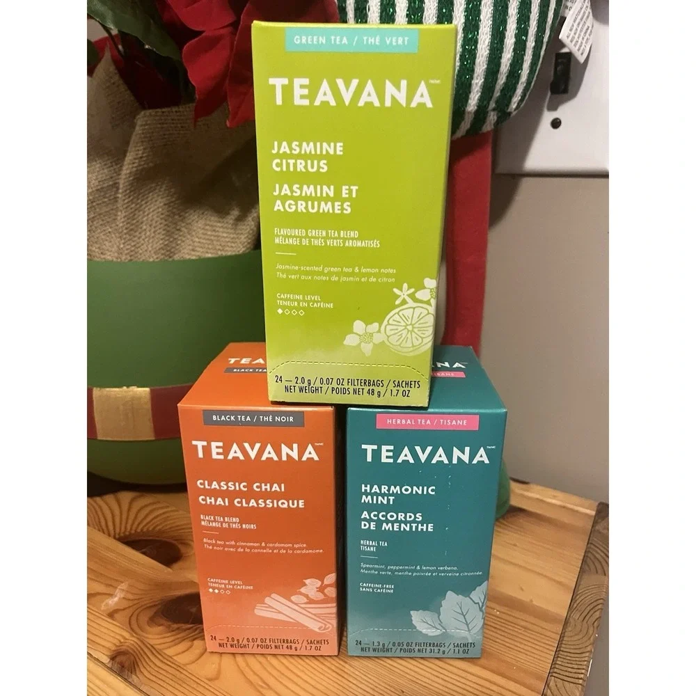 Starbucks Teavana Tea Lot Classic Chai Jasmine Citrus‎ Harmony Mint 24ct Each